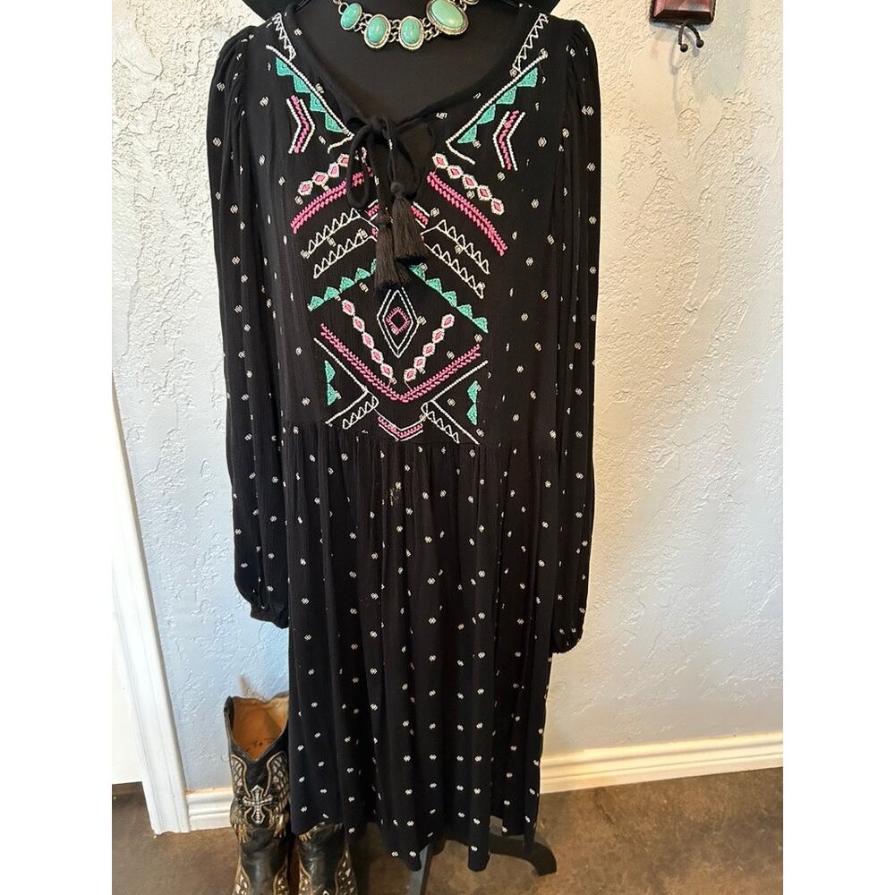 Wrangler Retro Striped Denim Button-Down Dress - Size Medium - EUC